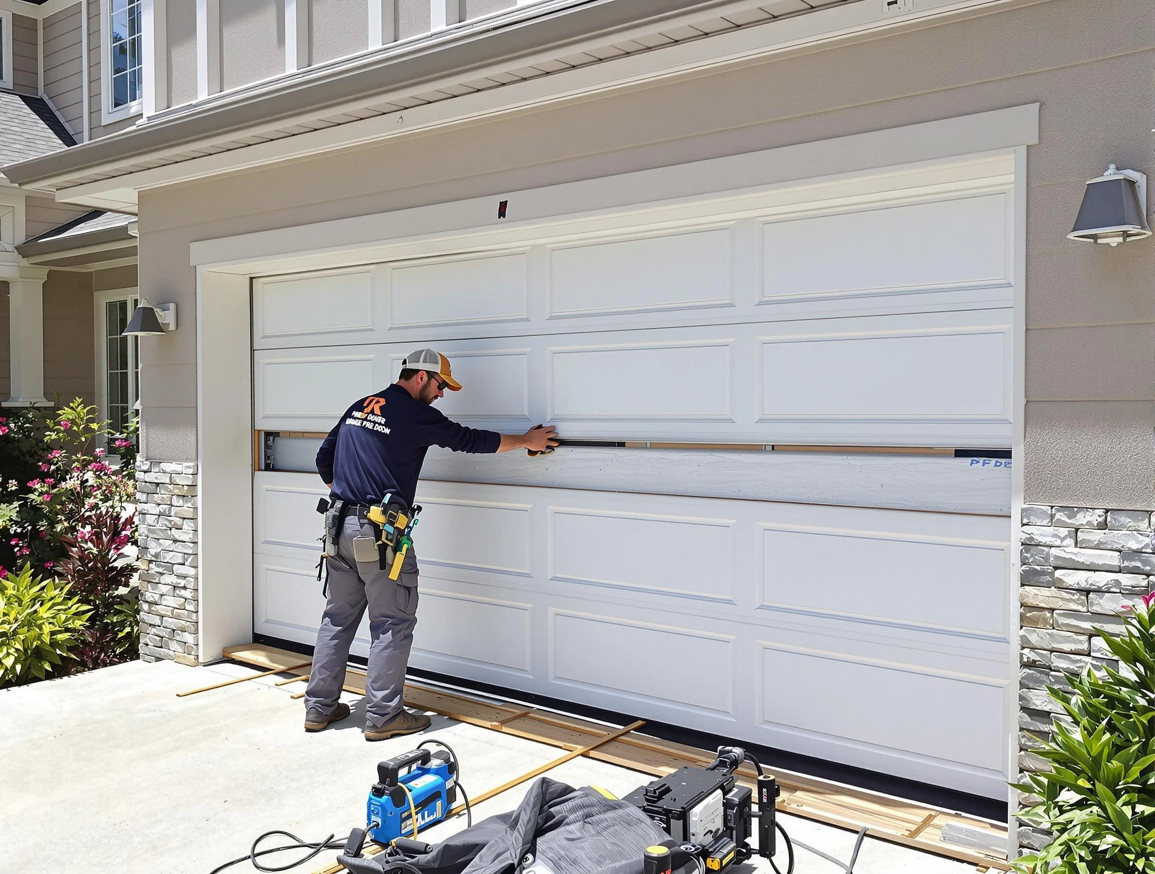 Irondale Garage Door Repair team performing complete garage door replacement at Irondale residence