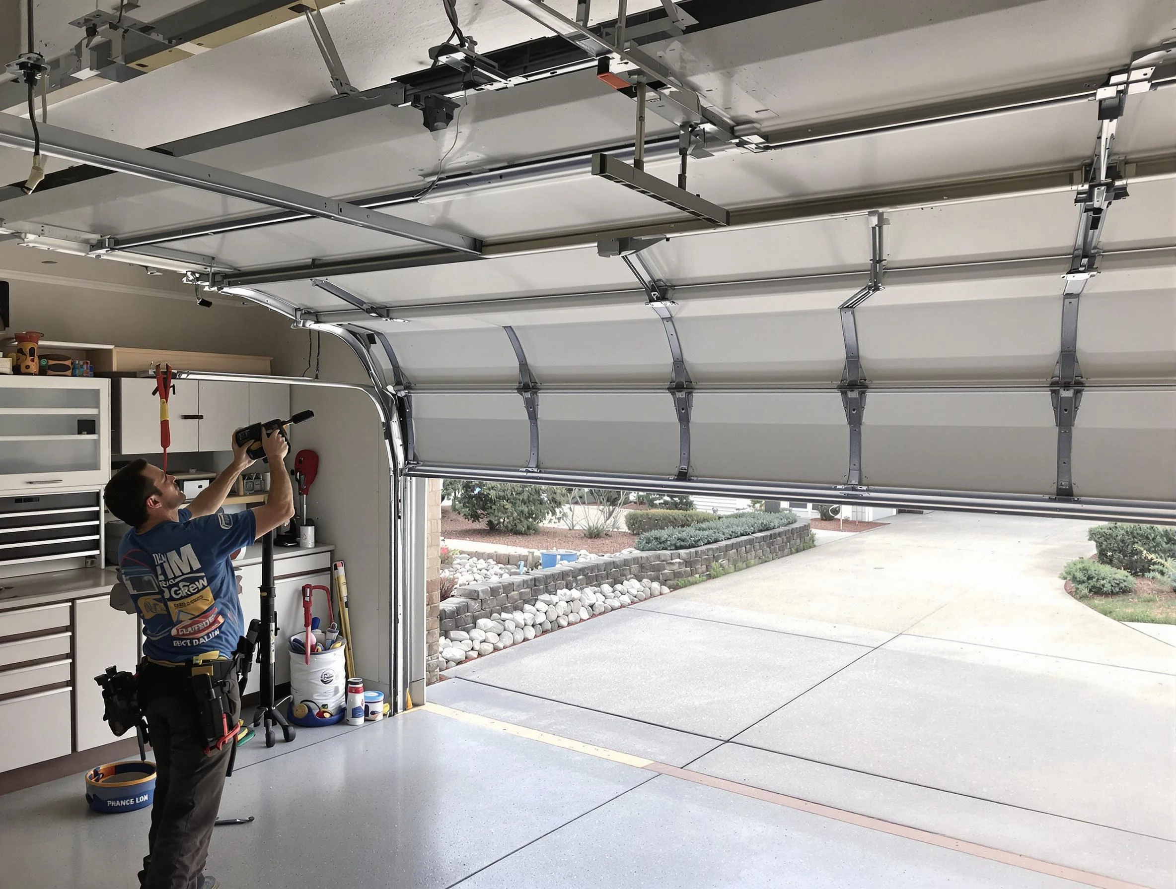 Garage door track repair service by Irondale Garage Door Repair in Irondale